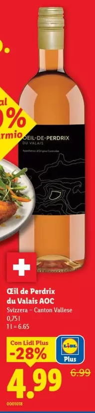 Oeil de Perdrix du Valais AOC