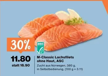 M-Classic Lachsfilets ohne Haut