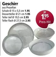 Geschirr aus Porzellan