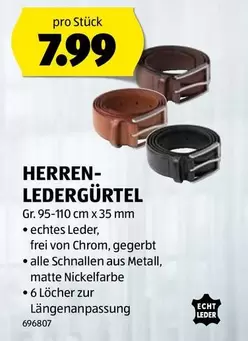 HERREN-LEDERGÜRTEL 696807