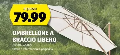 Ombrellone a braccio libero 720801 / 720809
