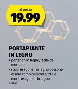 PORTAPIANTE IN LEGNO 630845