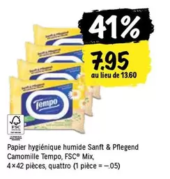 Papier hygiénique humide