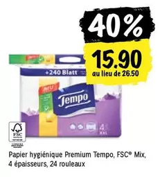 Papier hygiénique Premium Tempo