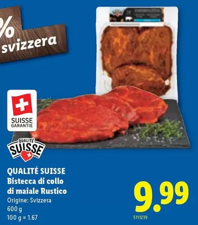 Bistecca di collo di maiale Rustico