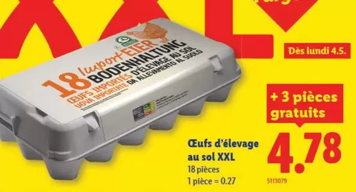 Œufs d'élevage