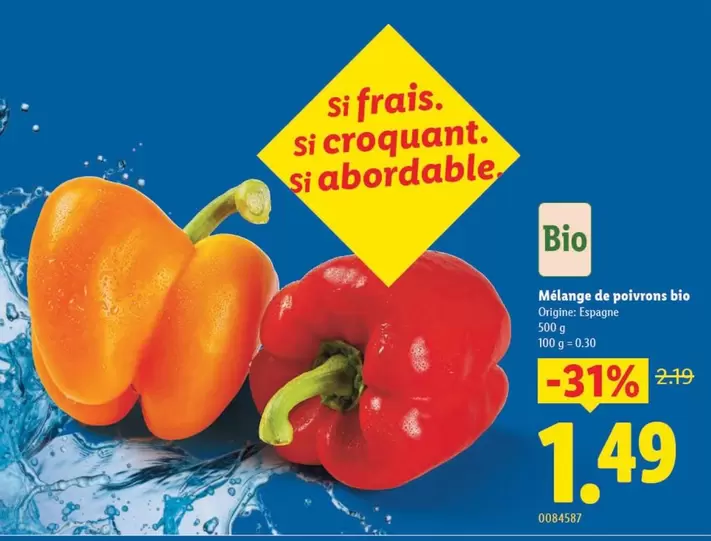 Mélange de poivrons bio