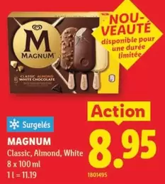 Magnum - Classic, Almond, White 8 x 100 ml