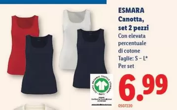 Canotta, set 2 pezzi