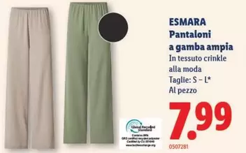 Pantaloni a gamba ampia