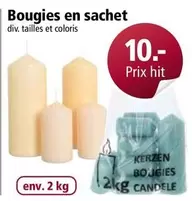 Bougies en sachet