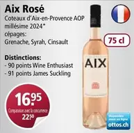 Aix Rosé Coteaux d'Aix-en-Provence AOP millésime 2024*