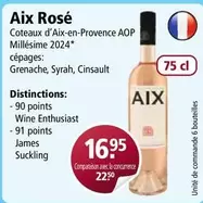 Aix Rosé Coteaux d'Aix-en-Provence AOP Millésime 2024*