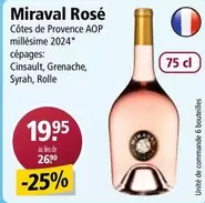 Miraval Rosé Côtes de Provence AOP millésime 2024*
