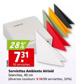 Serviettes Airlaid