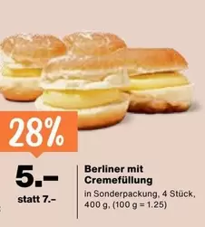Berliner mit Cremefüllung