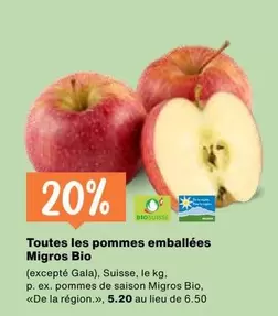 Toutes les pommes emballées