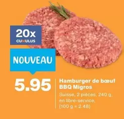 Hamburger de boeuf BBQ