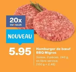 Hamburger de boeuf BBQ