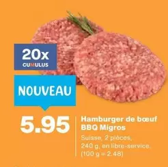 Hamburger de boeuf BBQ