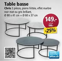 Table basse Chris 2 pièces