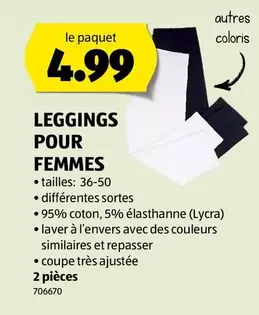LEGGINGS POUR FEMMES 2 pièces