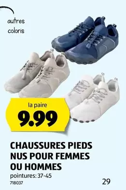 CHAUSSURES PIEDS NUS POUR FEMMES OU HOMMES pointures: 37-45