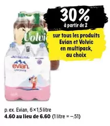 Evian -  et Volvic en multipack