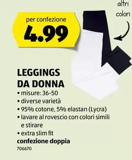 LEGGINGS DA DONNA confezione doppia 706670
