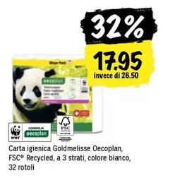 Carta igienica Goldmelisse Oecoplan