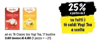 Tè caldi a scelta