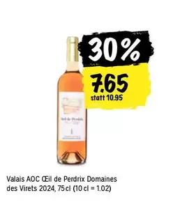 Valais AOC "Oeil de Perdrix"
