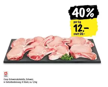 Coop Schweinskoteletts, Schweiz