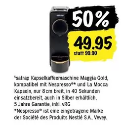 Kapselkaffeemaschine Maggia Gold
