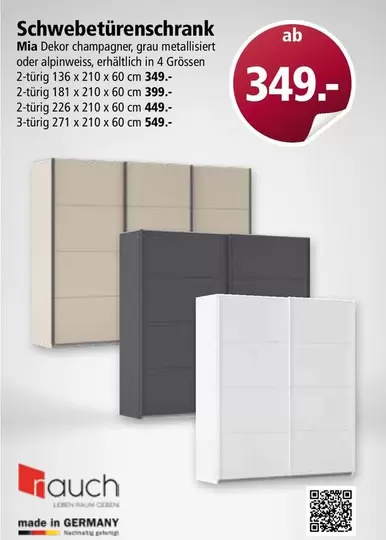 Mia - Schwebetürenschrank Dekor