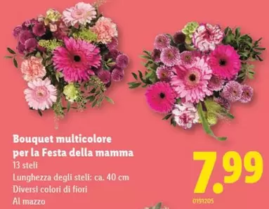 Bouquet multicolore per la Festa della mamma