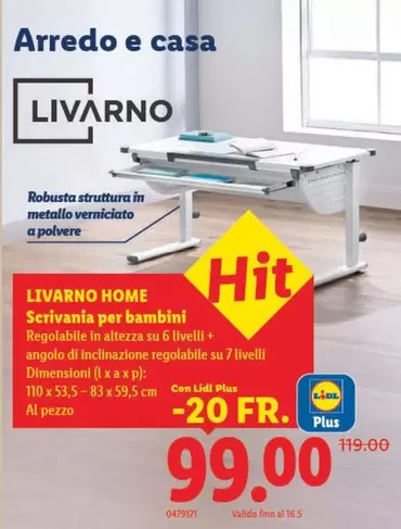 Scrivania per bambini