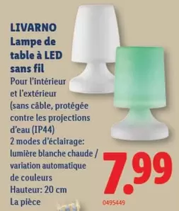 Lampe de table à LED sans fil