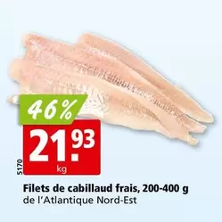 Filets de cabillaud frais