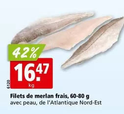 Filets de merlan frais