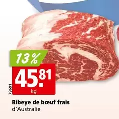 Ribeye de boeuf frais