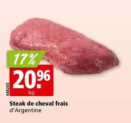 Steak de cheval frais