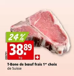 T-Bone de boeuf frais 1er choix