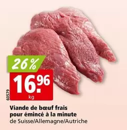 Viande de boeuf frais pour émincé à la minute