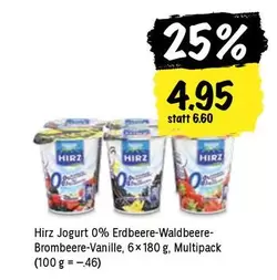 Hirz Jogurt 0% Erdbeere-Waldbeere-Brombeere-Vanille