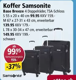 Koffer Base Breeze 4 Doppelräder, TSA-Schloss