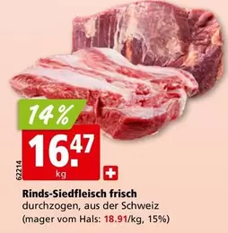 Rinds-Siedfleisch frisch