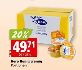 Honig cremig Portionen