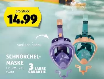 SCHNORCHEL-MASKE Gr. S/M-L/XL 716403