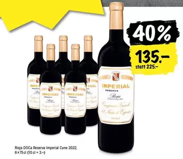 Rioja DOCa Reserva Imperial Cane 2022